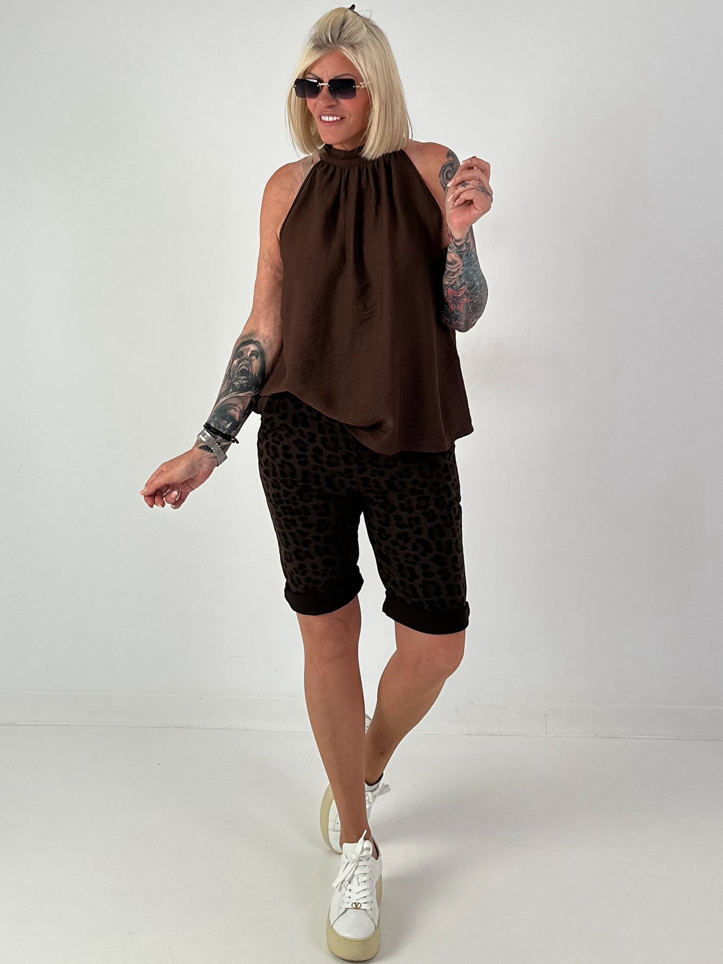 Neckholder Top -schoko