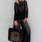 Weicher Basic Pullover - schwarz