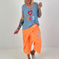 Jeans Top Yes mit Fransen - blau