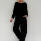 Weicher Basic Pullover - schwarz