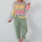 Grobstrickpullover mit Farbverlauf  - mehrfarbig