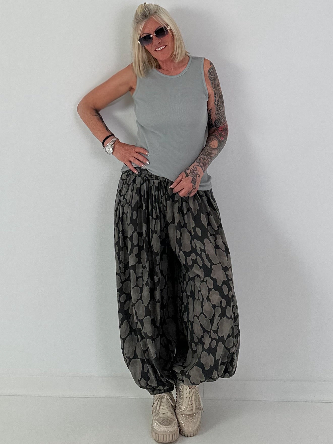 Ripp Tank Top  - grau