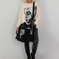 Sweater mit Stulpenärmeln und Strassmotiv Woman - beige