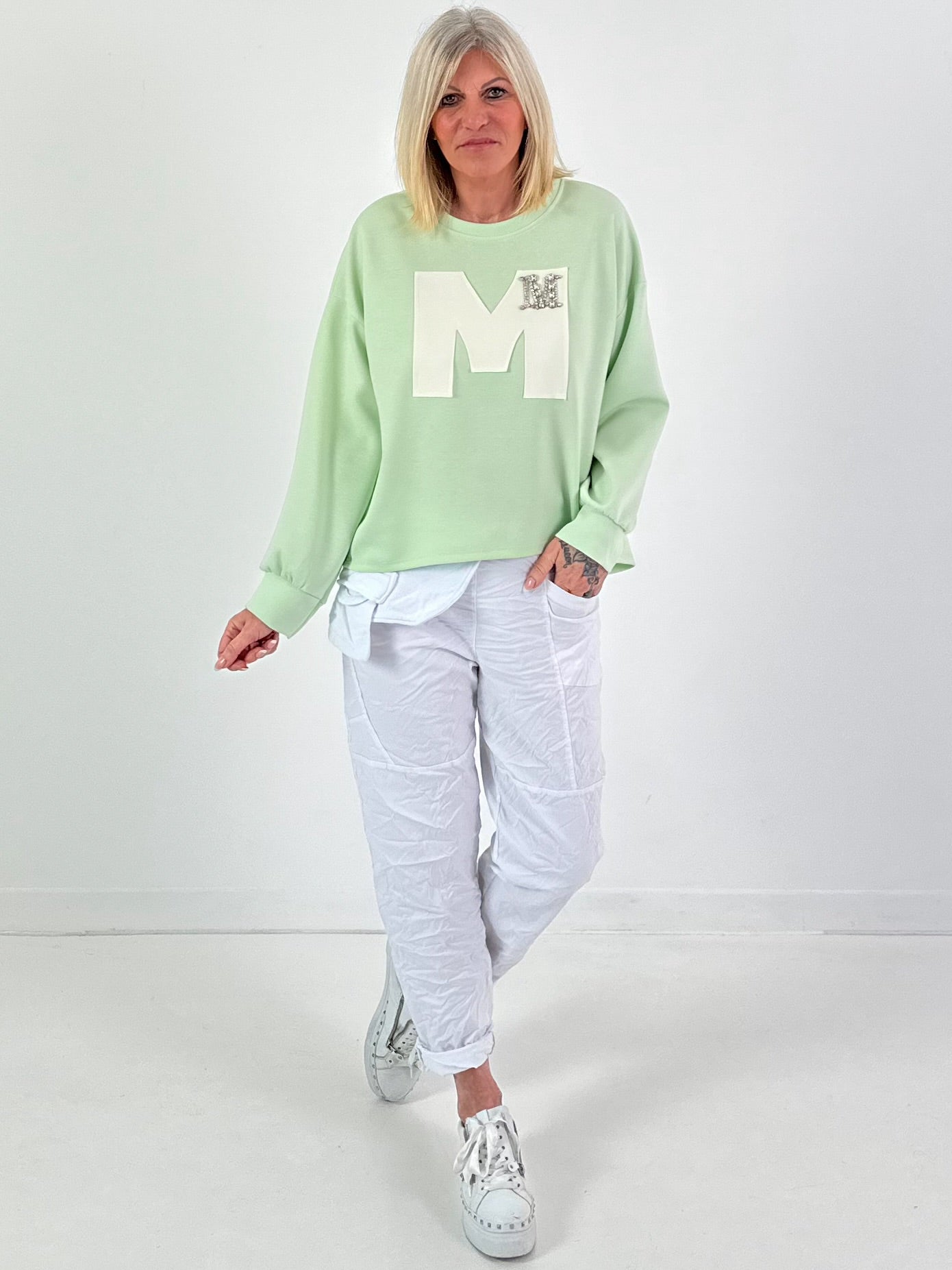 Sweatshirt model "Edition M" - lime green