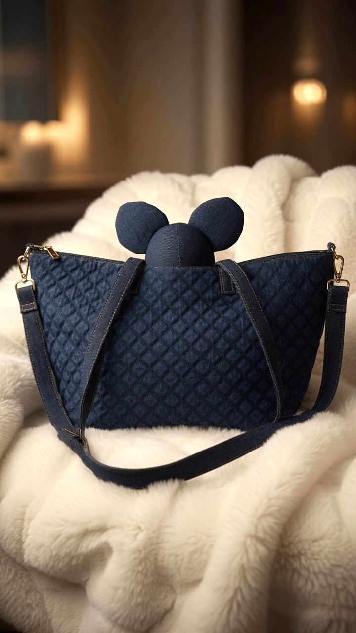 Canvas bag with special details - denim