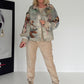 Jeansjacke mit Teddy-Print - used-grey