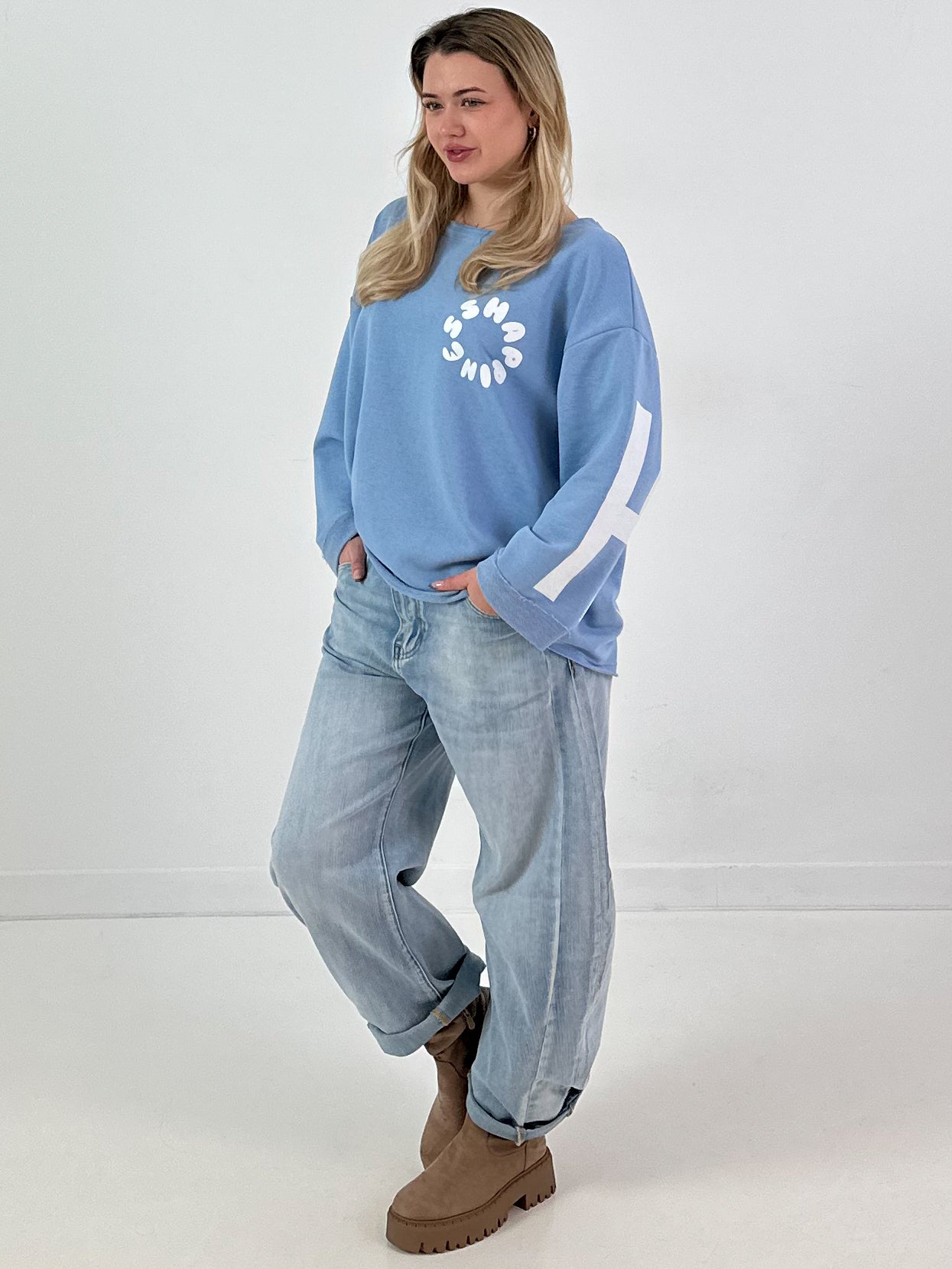 Sweatshirt model "Happiness" - blue