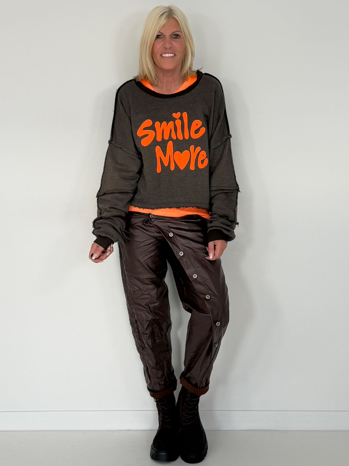 Sweater Smile More - mokka