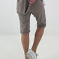 Sweat Short mit Häkelstern und  Nieten - taupe