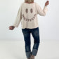 Sweatshirt mit Leo-Print - beige