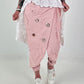 Stylische Hose im Knit-Look - rosa