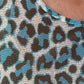Leo asymmetrical mesh top - light blue