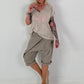 T-shirt with statement print - taupe