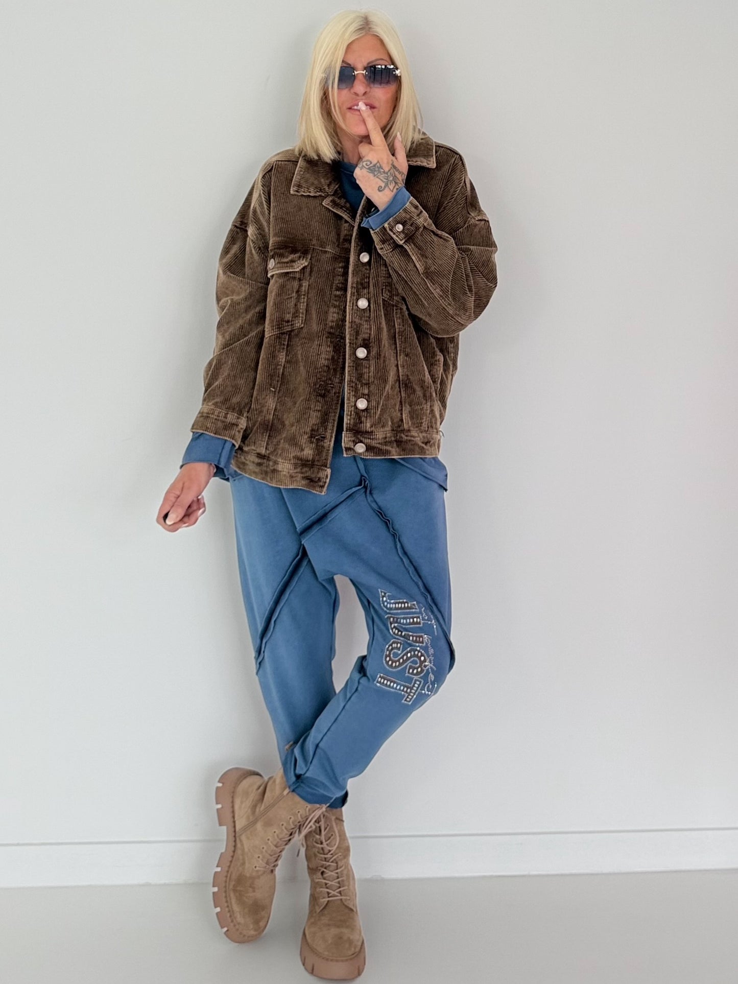 Oversized Kordjacke - schoko