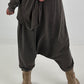 Haremhose mit aufgesetzter Tasche - anthrazit