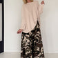 Soft oversized crew neck sweater - beige