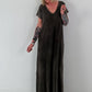 Maxi Kleid mit fransigen Abschlüssen - schoko