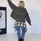Waist Wrap im Karomuster - beige-schwarz-mehrfarbig