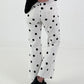 Jeans with all-over polka dots - white-black