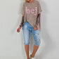 T-shirt Hej - taupe