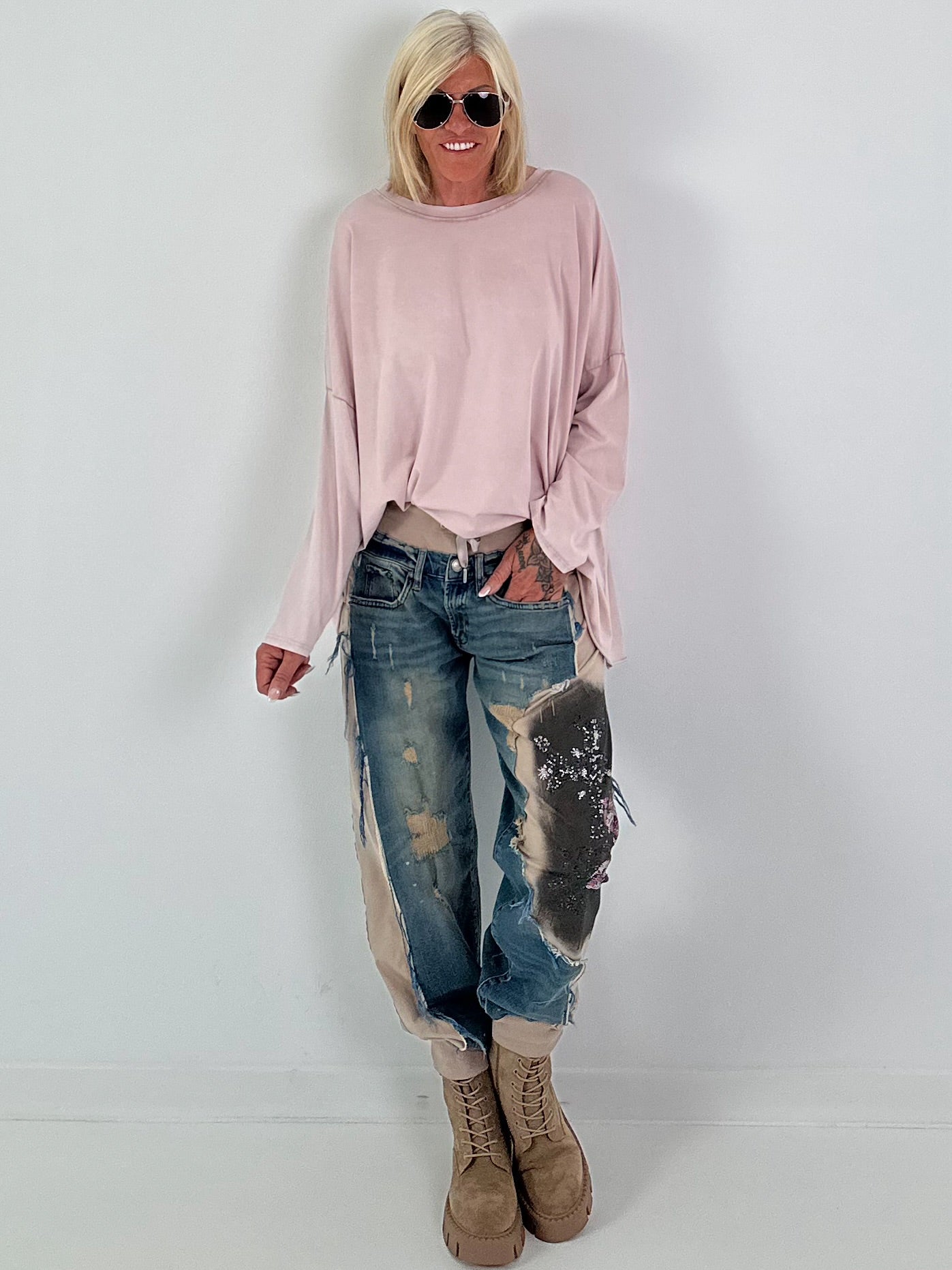 Jogg-Jeans im used Look Panther&Cross - denim