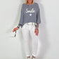 Shirt mit Streifen Smile - dunkelblau-weiss