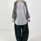 Bluse mit Leo Ärmeln - weiss
