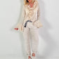 Bluse mit Volants - beige