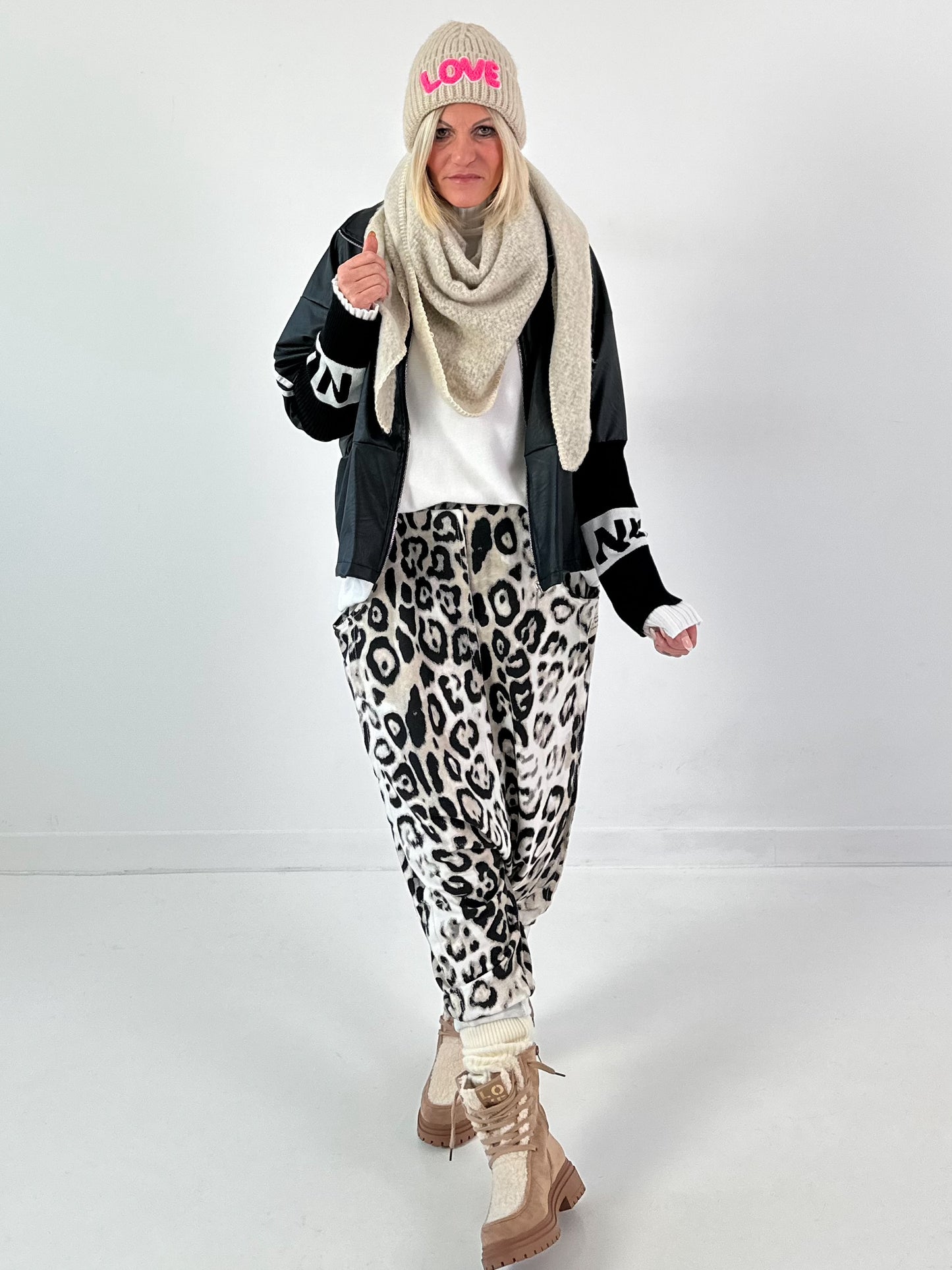 Kunstleren jack, model "Powerlane" - zwart