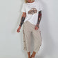 T-Shirt Magnifique - weiss-beige