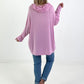 Feinstrick Hoodie - rosa
