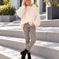 Oversized Pullover mit Grobstrickärmeln - beige