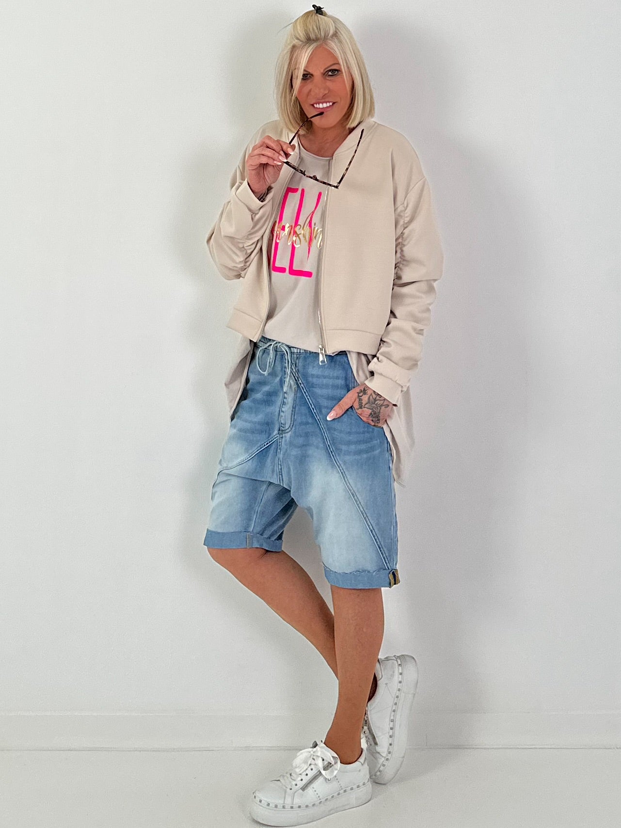 Long T-Shirt Hello Sunshine - beige