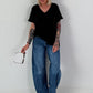 Ribbed Shirt with Fringe Details - chocolate