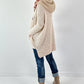 Pullover mit Teddy Kapuze Modell "Good Focus" - beige