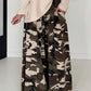 Palazzo-Sweathose in Camouflage-Look - beige-mehrfarbig