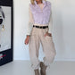Bodywarmer in zachte imitatiebont-look - lila
