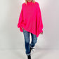 Oversized sweater model "Snuggle Arctic" - neon pink