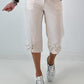 Hose mit Druckknöpfen Details - beige
