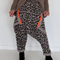 Haremhose im Leo-Print - taupe-mehrfarbig