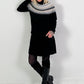 Turtleneck sweater model "Scandinavian Shine" - black-gray