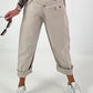 Balloon trousers with overlay - beige
