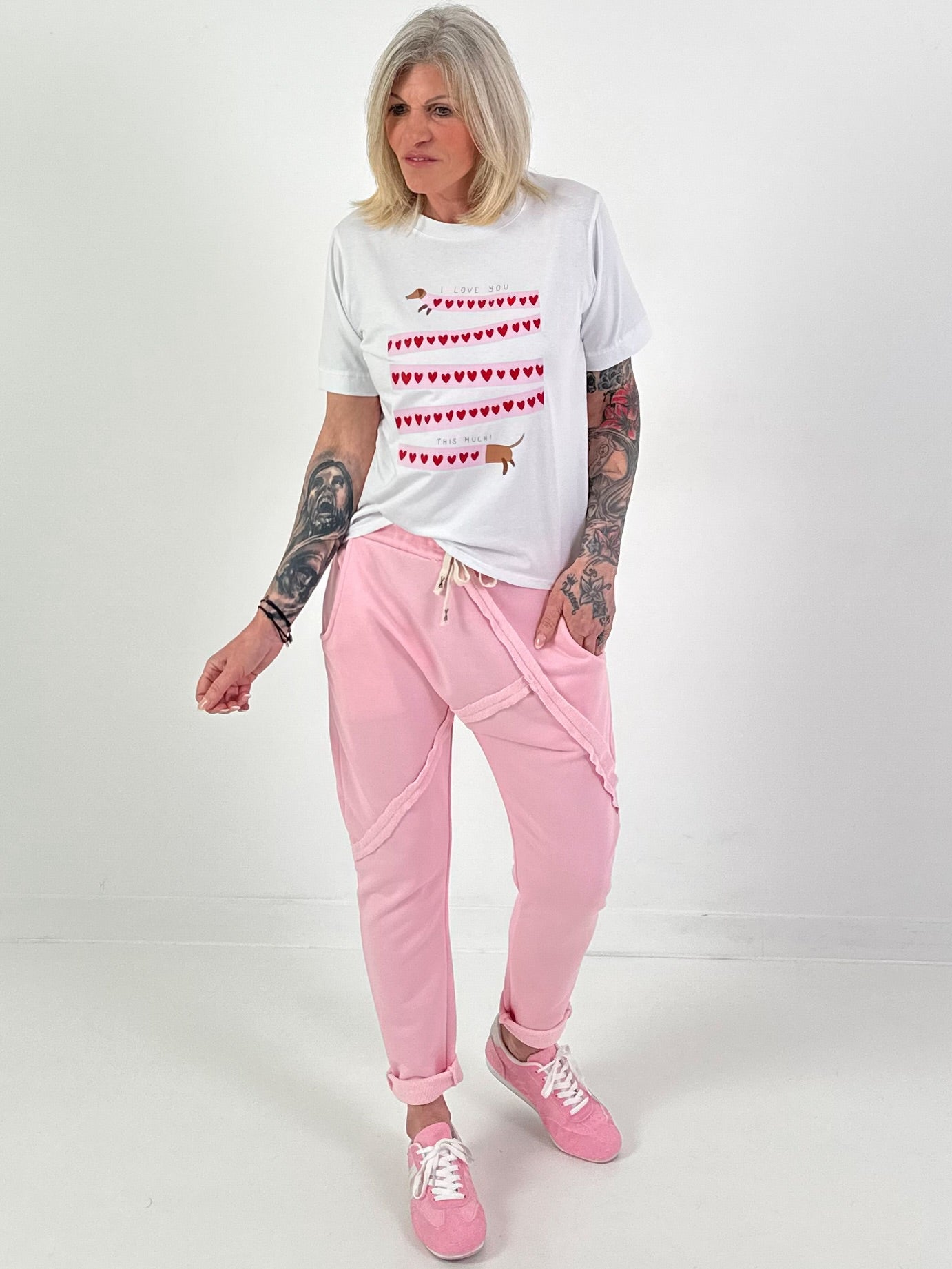 Shirt Dog Love - weiss