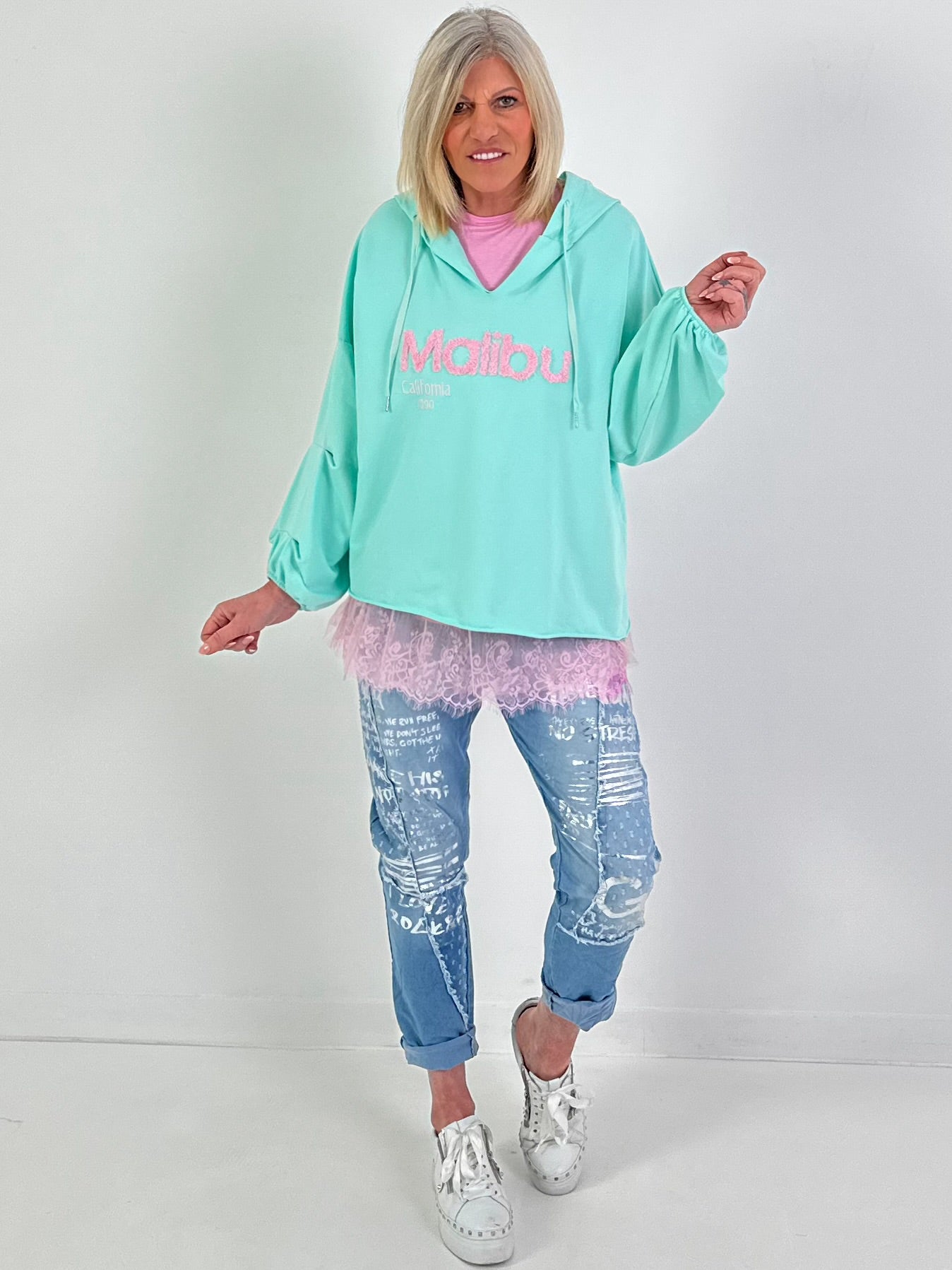 Hoodie Malibu - türkis