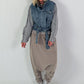 Jeansjacke mit Strickärmeln - denim-grau