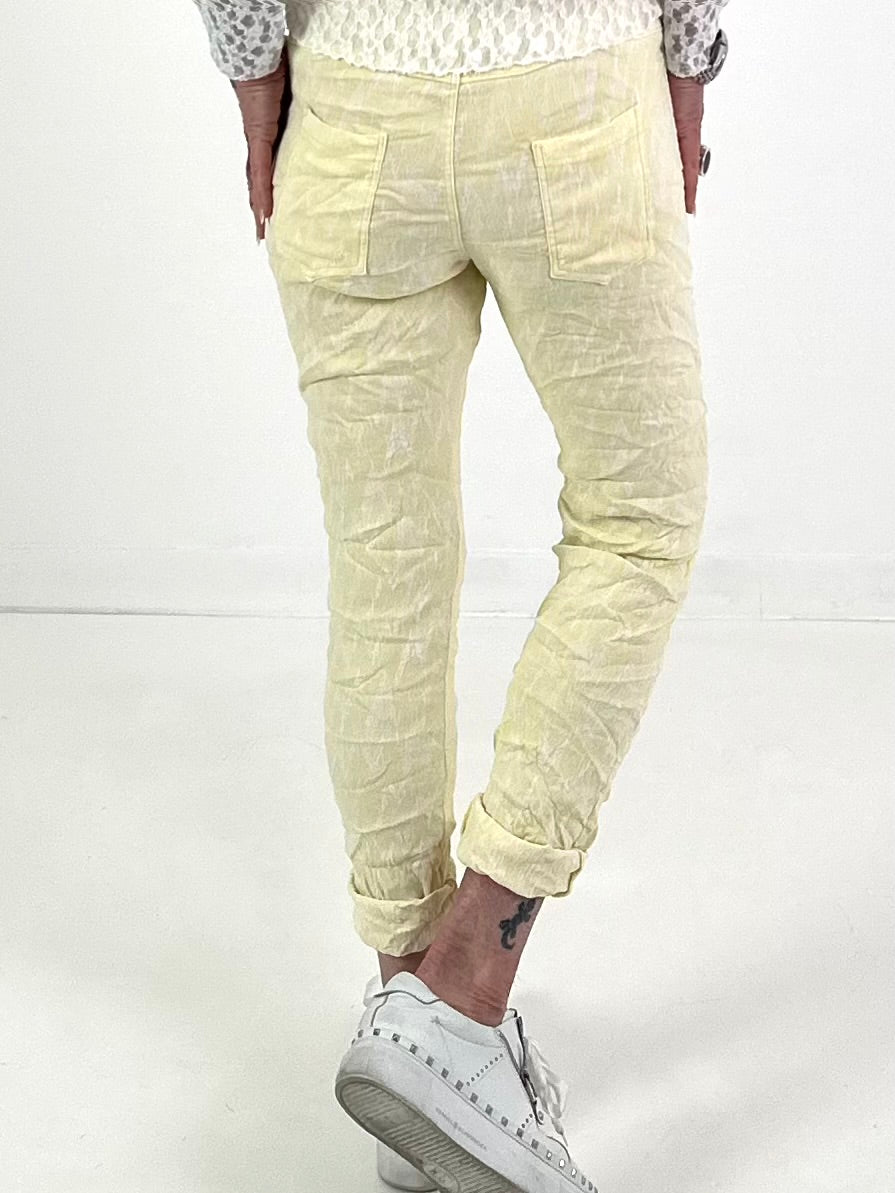 Hose mit Muster - gelb