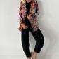 Printed blazer with rhinestones - leo - multicolored