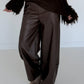 Vegane Lederhose 2 Looks - mokka