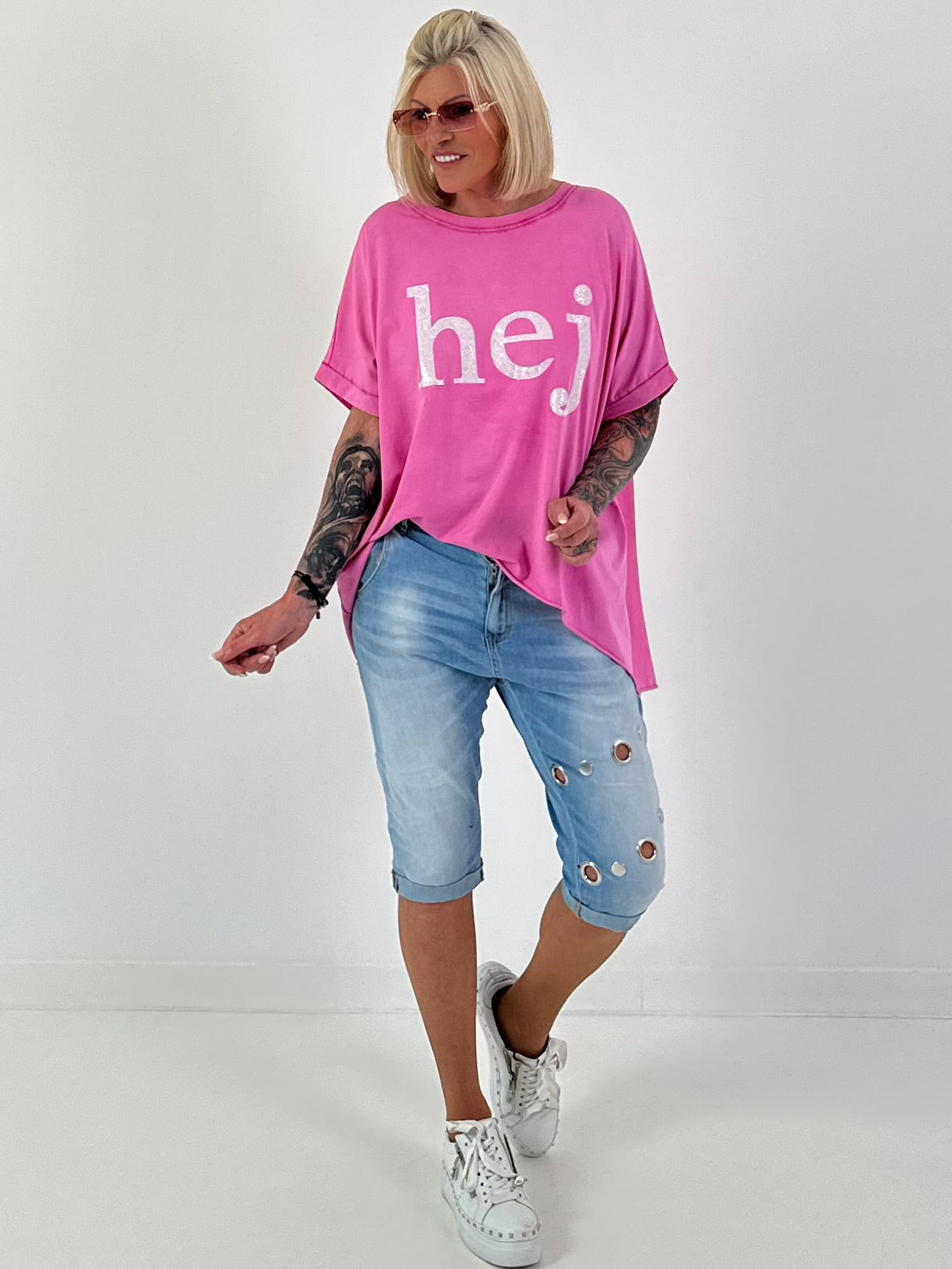 T-shirt Hey - pink