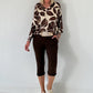 Tunika mit Print - beige - mokka